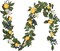 Spring Artificial Lemon Garland for Mantle with Lights, 6FT Summer Fake Fruit Garland Decoration for Stairs, Thin Faux Floral Greenery Vine for Table Centrepiece Farmhouse Home Decor